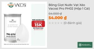 Bông Giọt Nước Vạt Xéo Vacosi Pro PH02 (Hộp 1 Cái)