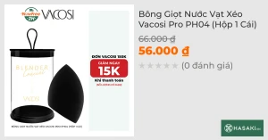 Bông Giọt Nước Vạt Xéo Vacosi Pro PH04 (Hộp 1 Cái)