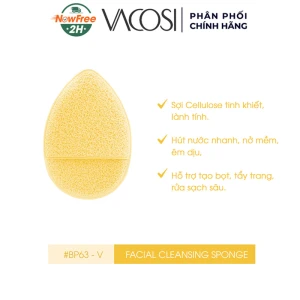 Bông Mút Rửa Mặt Vacosi Hình Giọt Nước Màu Vàng BP63