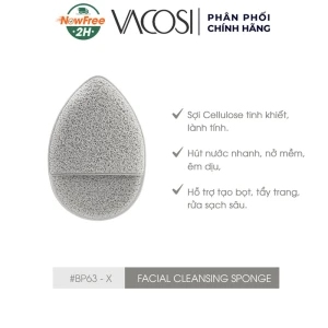 Bông Mút Rửa Mặt Vacosi Hình Giọt Nước Màu Xám BP63