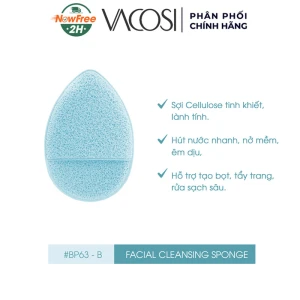 Bông Mút Rửa Mặt Vacosi Hình Giọt Nước Màu Xanh BP63