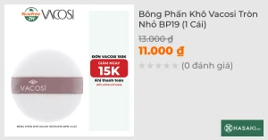 Bông Phấn Khô Vacosi Tròn Nhỏ BP19 (1 Cái)
