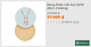 Bông Phấn Ướt Suri E376 (Bịch 2 Miếng)