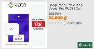 Bông Phấn Ướt Vuông Vacosi Pro PU03 1 Cái