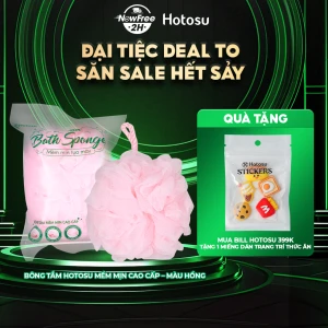 Bông Tắm Hotosu Mềm Mịn Cao Cấp (Màu Hồng)