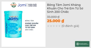 Bông Tăm Jomi Kháng Khuẩn Cho Trẻ Em Từ Sơ Sinh 200 Chiếc