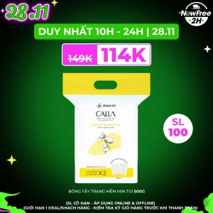 Bông Tẩy Trang Bông Bạch Tuyết Calla Mềm Mịn Túi 500g