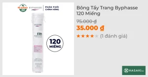 Bông Tẩy Trang Byphasse 120 Miếng