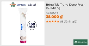 Bông Tẩy Trang Deep Fresh 150 Miếng