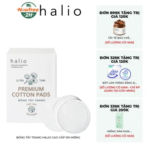 Bông Tẩy Trang Halio Cao Cấp 100 Miếng