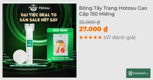 Bông Tẩy Trang Hotosu Cao Cấp 150 Miếng