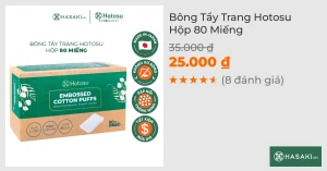 Bông Tẩy Trang Hotosu Hộp 80 Miếng
