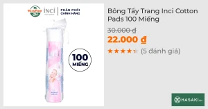 Bông Tẩy Trang Inci Cotton Pads 100 Miếng