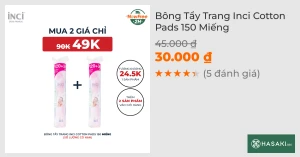Bông Tẩy Trang Inci Cotton Pads 150 Miếng