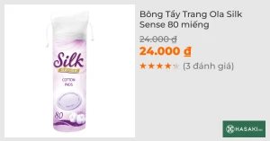 Bông Tẩy Trang Ola Silk Sense 80 miếng