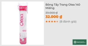 Bông Tẩy Trang Olea 140 Miếng