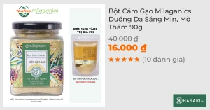 Bột Cám Gạo Milaganics Dưỡng Da Sáng Mịn, Mờ Thâm 90g