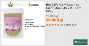 Bột Diếp Cá Milaganics Giảm Mụn, Mờ Vết Thâm 100g