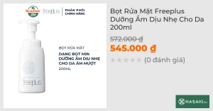 Bọt Rửa Mặt Freeplus Dưỡng Ẩm Dịu Nhẹ Cho Da 200ml 