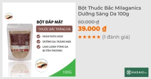 Bột Thảo Dược Milaganics Dưỡng Sáng Da 100g