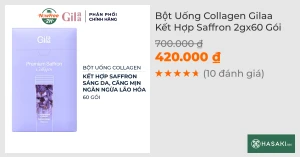 Bột Uống Collagen Gilaa Kết Hợp Saffron 2gx60 Gói