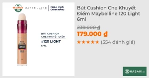Bút Cushion Che Khuyết Điểm Maybelline 120 Light 6ml