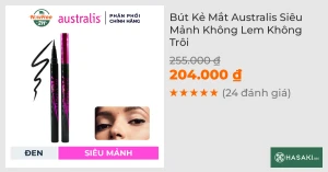 Bút Kẻ Mắt Australis Siêu Mảnh Không Lem Không Trôi