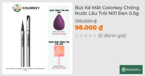 Bút Kẻ Mắt Colorkey Chống Nước Lâu Trôi N01 Đen 0.5g