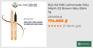 Bút Kẻ Mắt Lemonade Siêu Mảnh 02 Brown Nâu Đậm 1g
