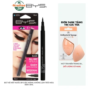Bút Kẻ Mắt Nước BYS Sắc Mảnh, Không Lem Trôi Màu Đen 1.5ml