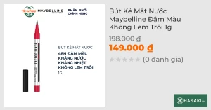 Bút Kẻ Mắt Nước Maybelline Đậm Màu Không Lem Trôi 1g