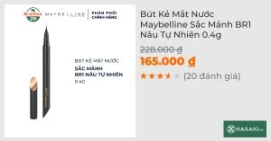 Bút Kẻ Mắt Nước Maybelline Sắc Mảnh BR1 Nâu Tự Nhiên 0.4g