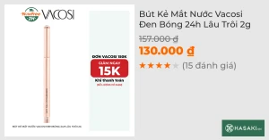Bút Kẻ Mắt Nước Vacosi Đen Bóng 24h Lâu Trôi 2g