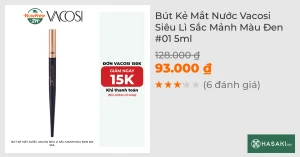 Bút Kẻ Mắt Nước Vacosi Siêu Lì Sắc Mảnh Màu Đen 01 5ml