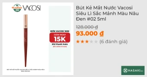 Bút Kẻ Mắt Nước Vacosi Siêu Lì Sắc Mảnh Màu Nâu Đen 02 5ml