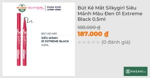 Bút Kẻ Mắt Silkygirl Siêu Mảnh Màu Đen 01 Extreme Black 0.5ml