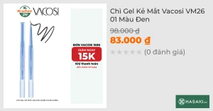 Chì Gel Kẻ Mắt Vacosi VM26 01 Màu Đen