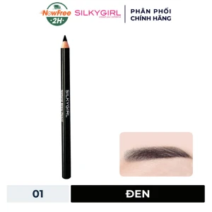 Chì Kẻ Chân Mày Silkygirl Màu Đen 01 Soft Black