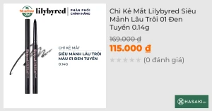 Chì Kẻ Mắt Lilybyred Siêu Mảnh Lâu Trôi 01 Đen Tuyền 0.14g