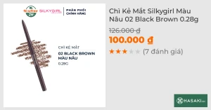 Chì Kẻ Mắt Silkygirl Màu Nâu 02 Black Brown 0.28g