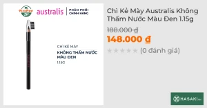 Chì Kẻ Mày Australis Không Thấm Nước Màu Đen 1.15g