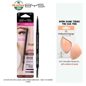 Chì Kẻ Mày BYS 2 Đầu Siêu Mảnh Brown - Nâu Tự Nhiên 0.08g