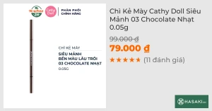 Chì Kẻ Mày Cathy Doll Siêu Mảnh 03 Chocolate Nhạt 0.05g