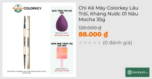 Chì Kẻ Mày Colorkey Lâu Trôi, Kháng Nước 01 Nâu Mocha 35g