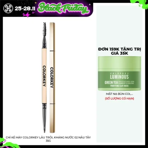 Chì Kẻ Mày Colorkey Lâu Trôi, Kháng Nước 02 Nâu Tây 35g