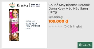 Chì Kẻ Mày Kissme Heroine Dạng Xoay Màu Nâu Sáng 0.07g