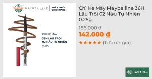 Chì Kẻ Mày Maybelline 36H Lâu Trôi 02 Nâu Tự Nhiên 0.25g
