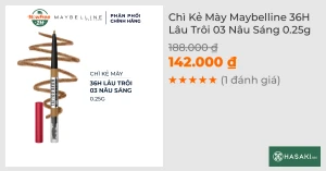 Chì Kẻ Mày Maybelline 36H Lâu Trôi 03 Nâu Sáng 0.25g