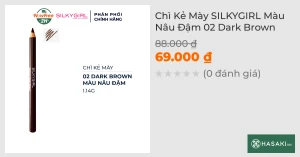 Chì Kẻ Mày SILKYGIRL Màu Nâu Đậm 02 Dark Brown