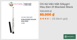 Chì Kẻ Viền Mắt Silkygirl Màu Đen 01 Blackest Black